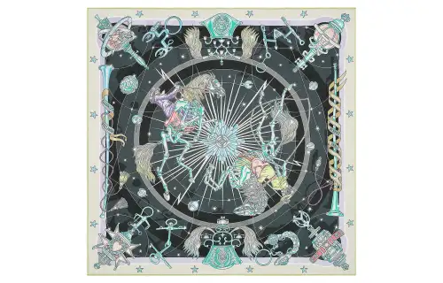 HERMES CHORUS STELLARUM Silk Scarves Women's