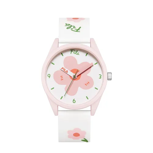 FILA Silicone quartz watch strap, white dial, trend genuine waterproof women's watch, quartz mechanism, 48mm, 30meter, 38