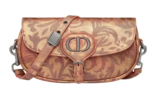 DIOR Bobby East West Cow Leather Shoulder Bag, Crossbody Bag Women's Pink