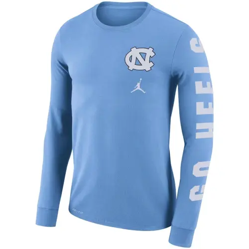 Jordan T Shirts Men's Blue Crew Neck Moderate Straight Fit