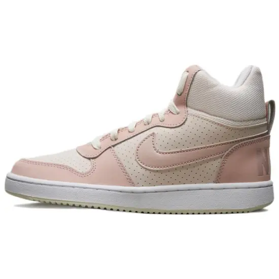 Nike Court Borough Series Skateboarding Shoes Women's High-top Chalk White