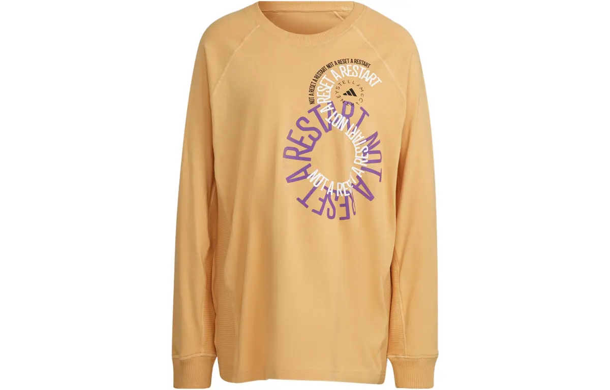 Adidas T-Shirts Unisex Amber Yellow Crew Neck Moderate