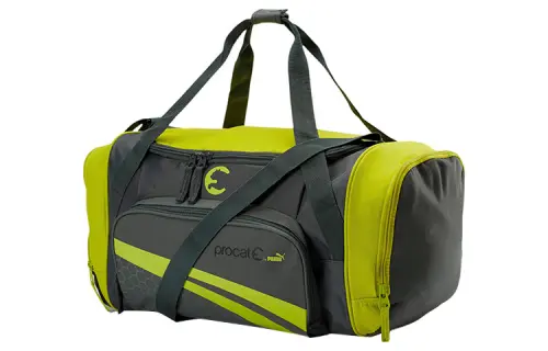 PUMA Polyester Handbag Gym Bag Regular Men's Gray Green
