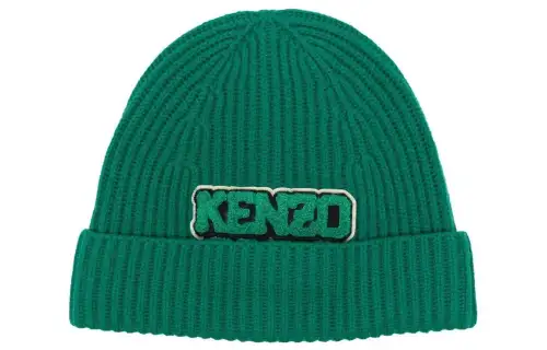 KENZO Logo Patch Knitted Beanie