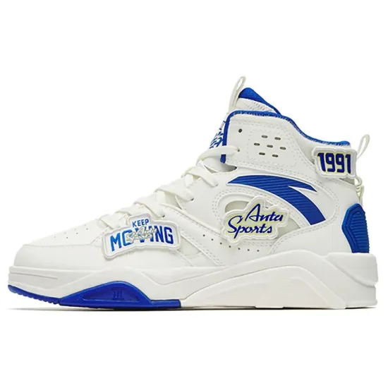 ANTA Lieyan3.0 Skateboard Shoes Women's High-Top White Blue