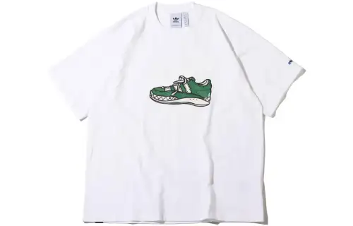 Adidas Originals T Shirts Men's White Crew Neck Moderate Other