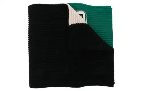 KENZO Logo-Patch Knitted Scarf