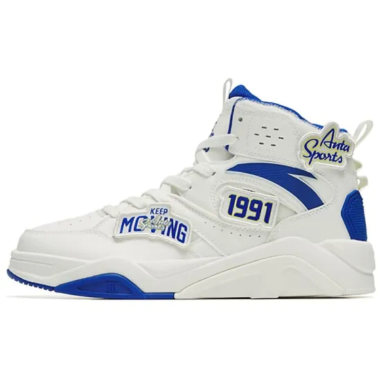 ANTA Lieyan3.0 Skateboard Shoes Men High-Top White Blue