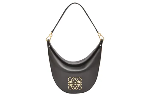 LOEWE Luna Cow Leather Hobo Bag, Handbag, Shoulder Bag Women's Black