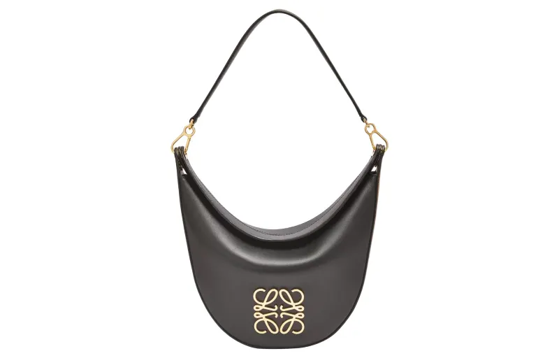 LOEWE Luna Cow Leather Hobo Bag, Handbag, Shoulder Bag Women's Black