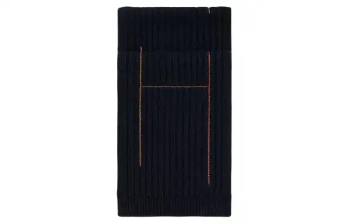 HERMES H Torsade Knit Scarves Men's Marine Blue