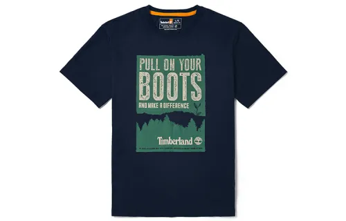 Timberland T Shirts Men's Dark Sapphire Blue Crew Neck Moderate Straight Fit