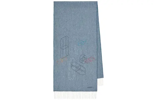 HERMES Knit Scarves Men's Blue