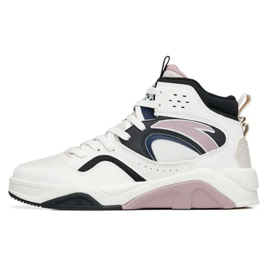 ANTA Lieyan3.0 Skateboard Shoes Women's High-Top White Black/Purple