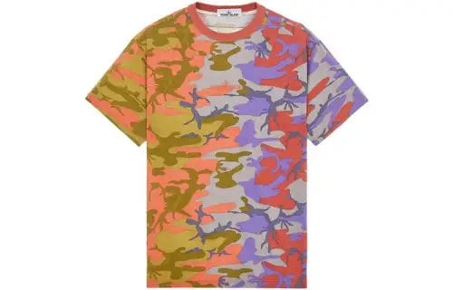 STONE ISLAND Heritage Camo Embroidered Logo T shirt