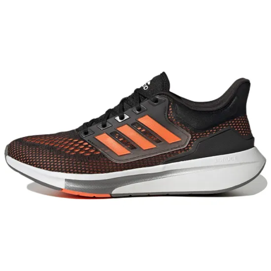 Adidas EQ21 Running Shoes Men Low-Top Black Orange/White
