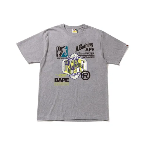 A BATHING APE T Shirts Men's Crew Neck Moderate Straight Fit