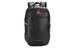 Jordan Polyester With Leather Backpack Unisex Black Red