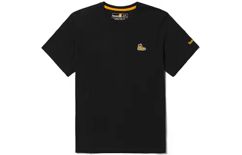 Timberland T Shirts Men's Black Crew Neck Moderate Straight Fit