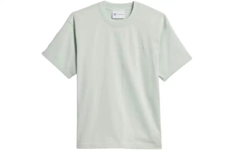 Adidas Originals T Shirts Unisex Green Crew Neck Moderate Straight Fit