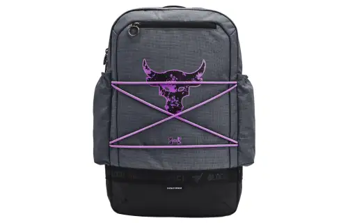 Under Armour Polyester Backpack Regular Unisex Black Purple
