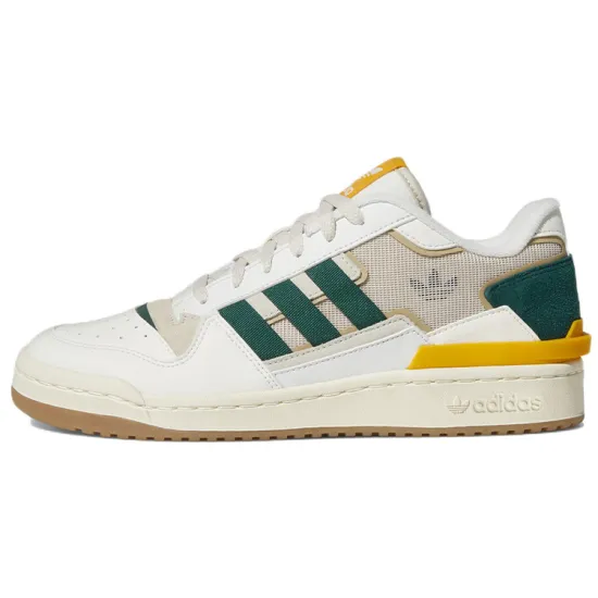 Adidas Originals FORUM Skateboard Shoes Men Low-top White/Green/Yellow