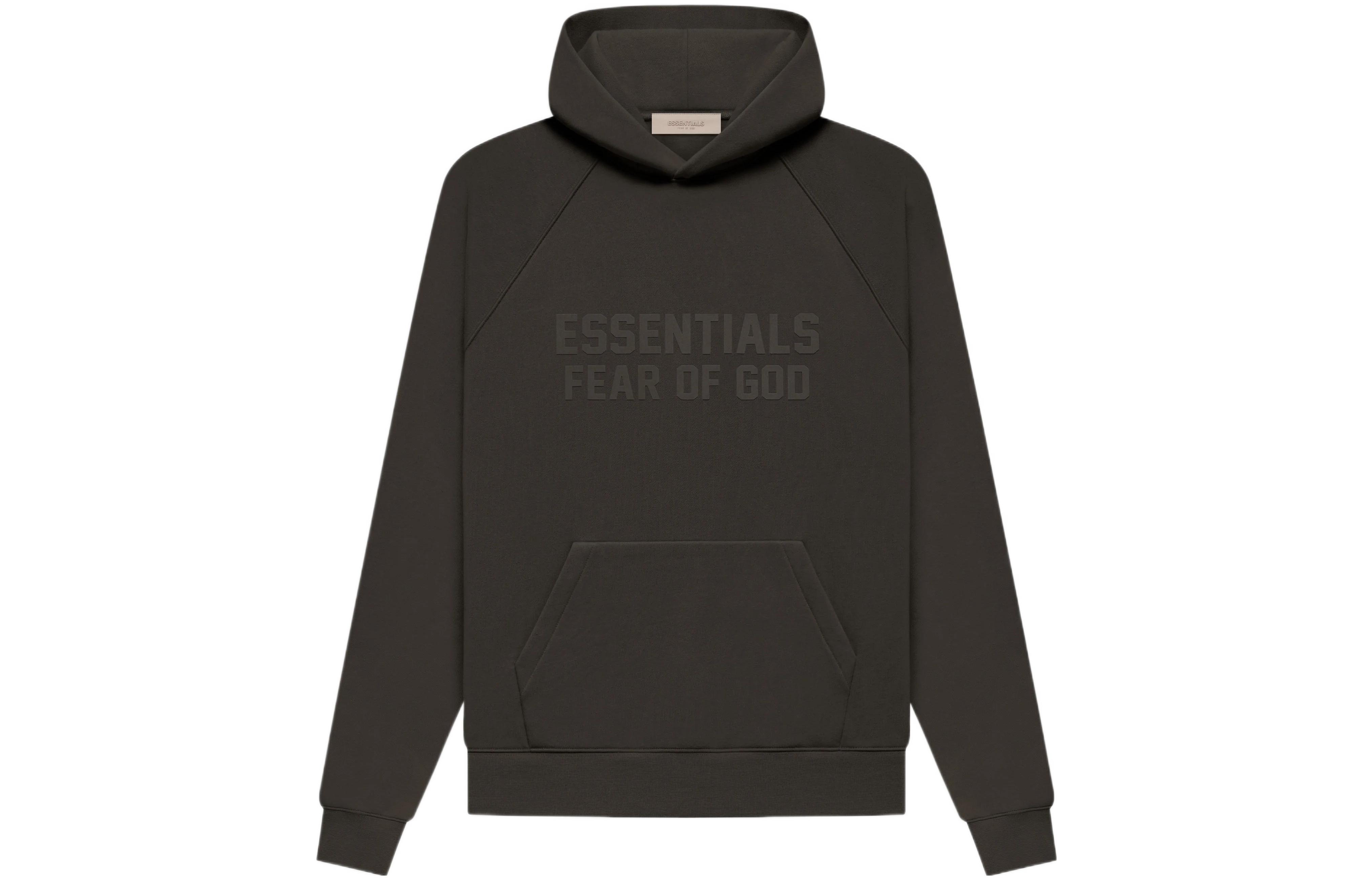 Fear of God Essentials FW22 Essentials Hoodie Wood Off Black Logo