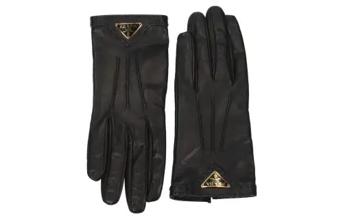 PRADA Logo plaque Slip on Gloves