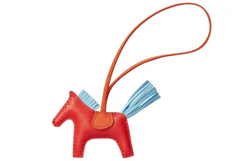 HERMES Rodeo Pendants Unisex Red