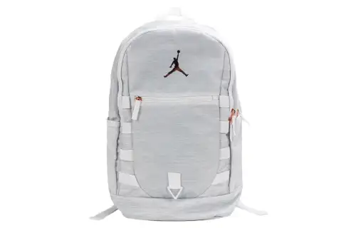 Jordan Polyester Laptop Bag Backpack Large Unisex White Heather Gray