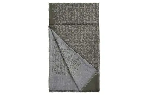 HERMES Knit Scarves Men's Green