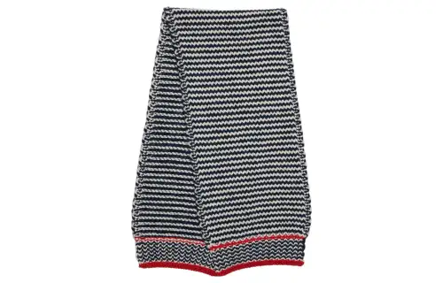 Bottega Veneta Knit Scarves Men's Ink Blue/White