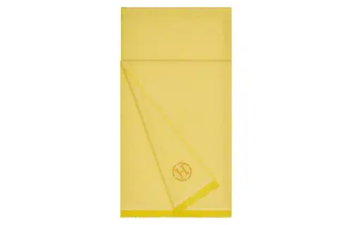 HERMES Knit Scarves Men's Yellow