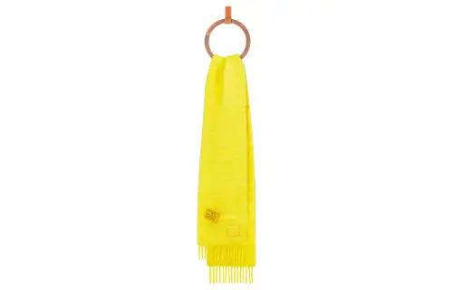 LOEWE Wool Knit Scarves Women's Yellow