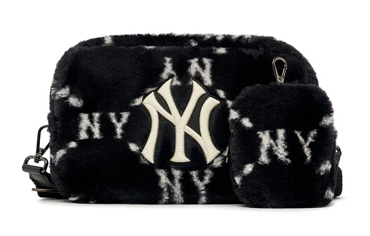 MLB Plush Combo Bag, Camera Bag, Shoulder Bag, Crossbody Bag Regular Unisex Black