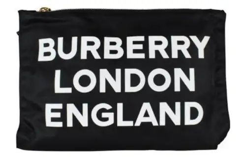 Burberry Leather Clutch Medium Men's Black