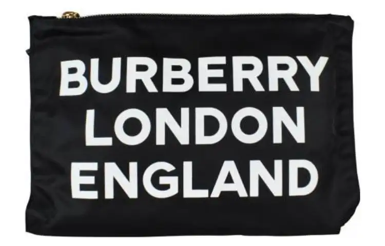 Burberry Leather Clutch Medium Men's Black