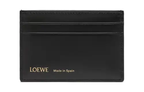 LOEWE Cow Leather, Textile Card Holder Card Holder Women's Marine Blue Black