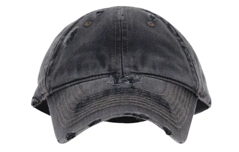 Balenciaga Distressed Denim Cap