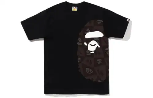 Bape Distortion Side Big Ape Head Tee