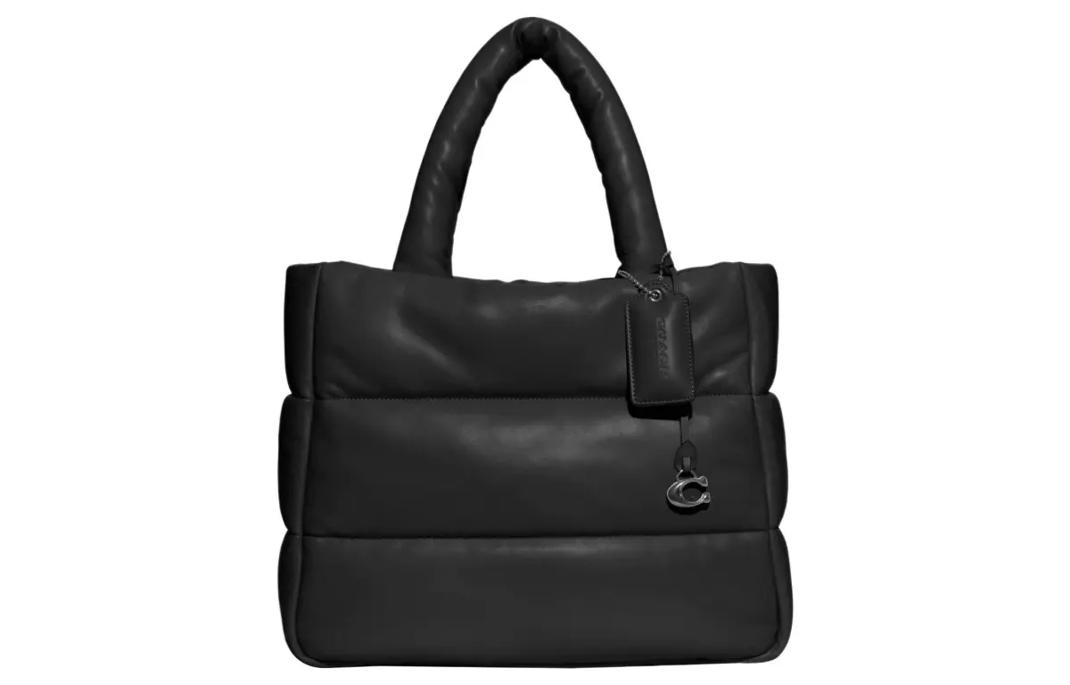 COACH Pillow Nappa Leather Cloud Bag Tote Handbag Large Women's Black