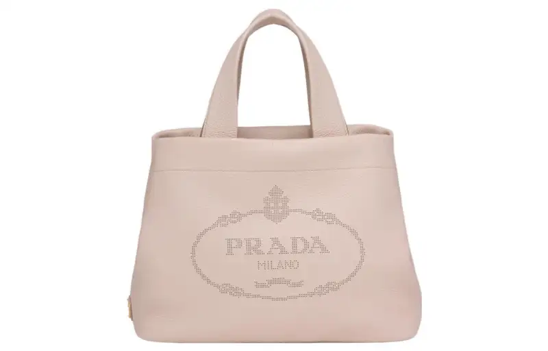 PRADA Leather Tote Bag, Shopping Bag, Shoulder Bag, Handbag Medium Women's Light Pink