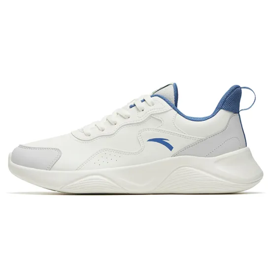 Anta Cushioned Wear-Resistant Support Low-Top Casual Running Shoes Men's White Gray