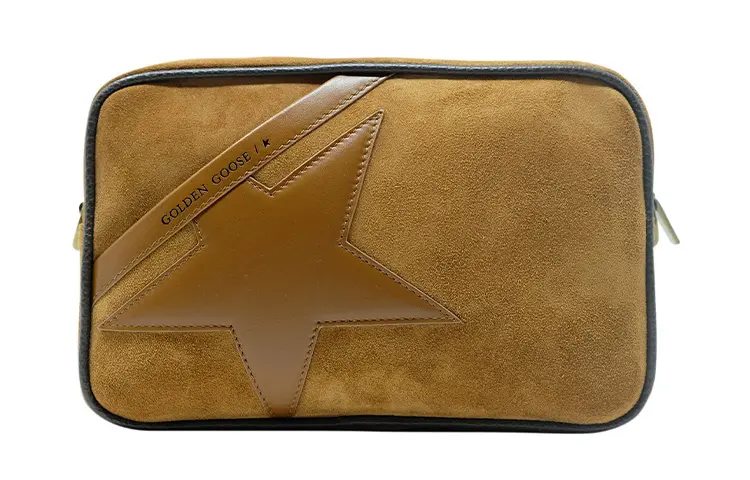 Golden Goose Suede Crossbody Bag, Shoulder Bag Women's Brown