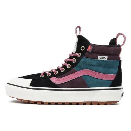 Vans SK8 Skateboarding Shoes Unisex High-top Black/Pink/White