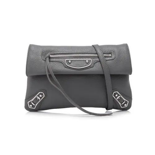 Balenciaga Cow Leather Handheld Biker Bag, Shoulder Bag Women's Gray