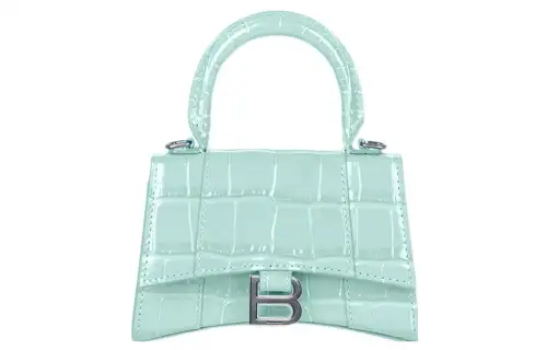 Balenciaga Hourglass Cow Leather Shoulder Bag, Crossbody Bag, Handbag Mini Women's Bright Blue
