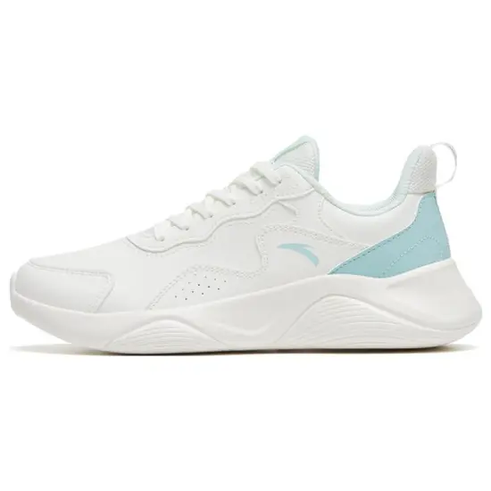 ANTA Running Shoes Women's Low-Top Ivory White/River Blue/Ice Pink Blue