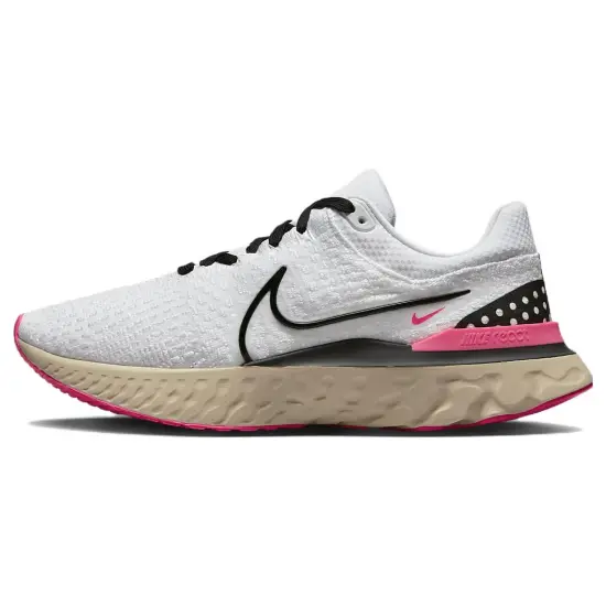 Nike React Infinity Run Flyknit 3 White Hyper Pink