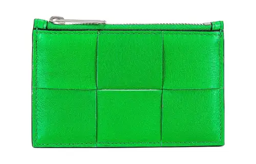 Bottega Veneta CASSETTE Cow Leather Wallet Men's Green